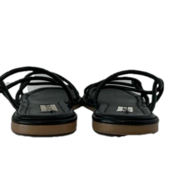 Steve Madden Black Strappy Flat Sandals - Picture 4 of 6